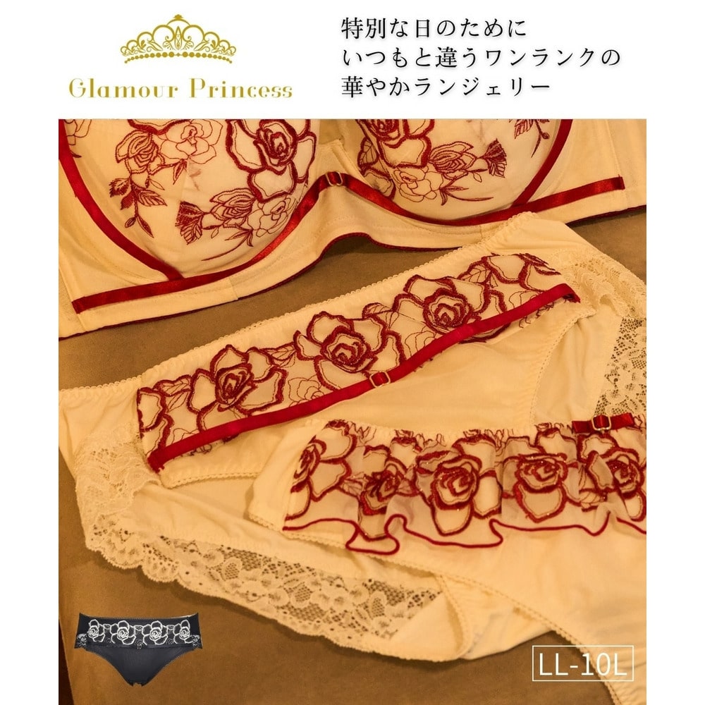 【グラマープリンセス】特別な日ランジェリー美胸キーパー3/4カップブラジャーコーディネートショーツ1
