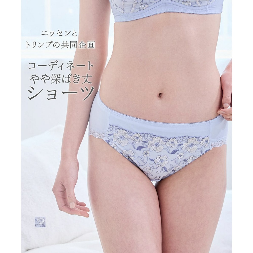 やや深ばき丈花柄コーディネートショーツ（トリンプ）