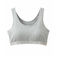 綿混ソフトカップ付スポーティハーフトップブラジャー