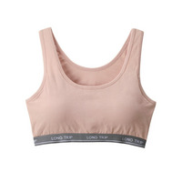 綿混ソフトカップ付スポーティハーフトップブラジャー