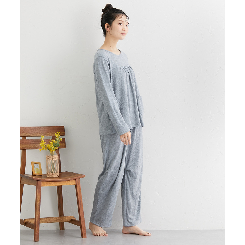 GOOD SLEEP(ぐっすり) やわらかストレッチシャーリングニットパジャマ上下セット10