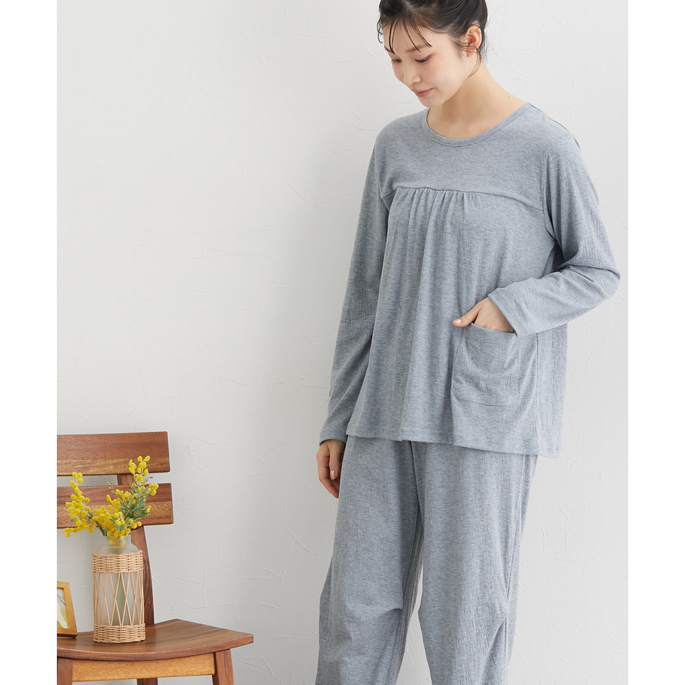 GOOD SLEEP(ぐっすり) やわらかストレッチシャーリングニットパジャマ上下セット11