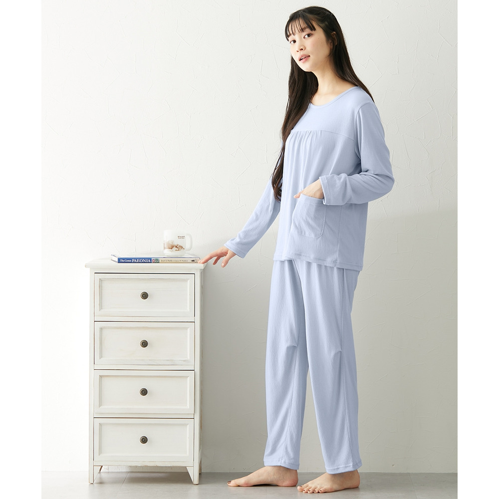 GOOD SLEEP(ぐっすり) やわらかストレッチシャーリングニットパジャマ上下セット7