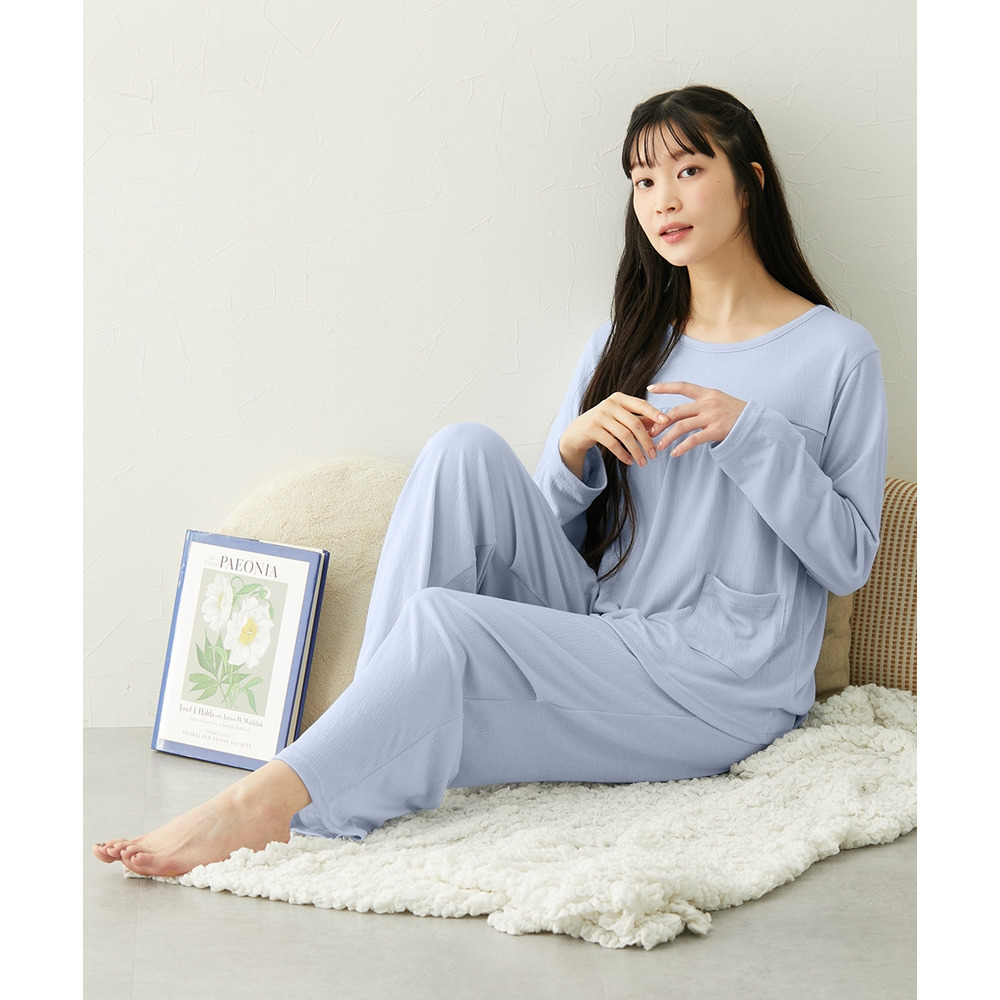 GOOD SLEEP(ぐっすり) やわらかストレッチシャーリングニットパジャマ上下セット8