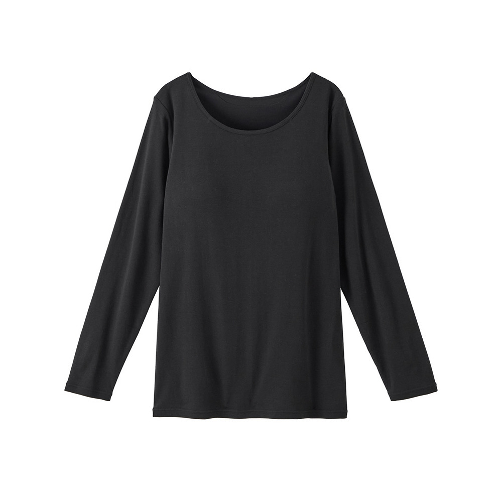 アンダーフリーコットン 綿100%ブラトップ長袖インナー(UVカット)1