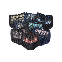 綿１００％　レースがおなかにあたりにくい深ばき丈ショーツ８枚組