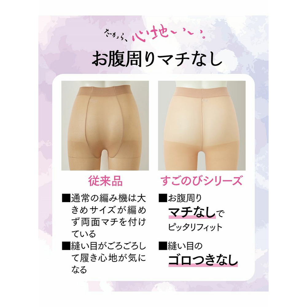 すごのび　抗菌防臭　伝線しにくい股ズレ防止パンティストッキング２足組7