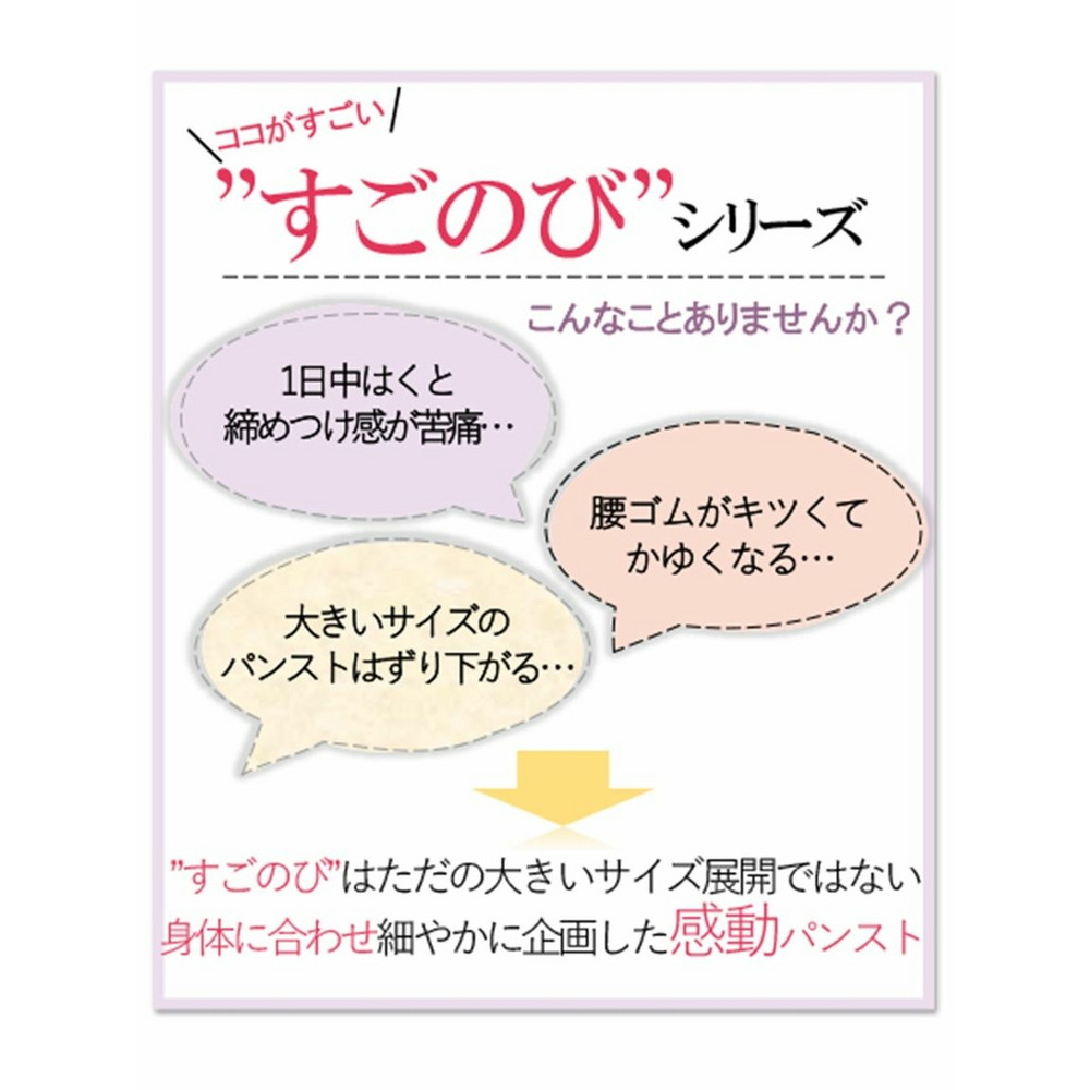 すごのび　伝線しにくい股ズレ防止ホールタイプパンティストッキング2