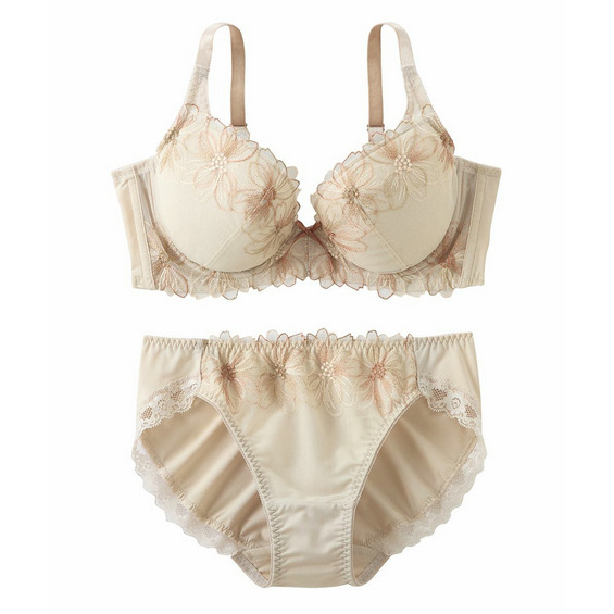 脇高刺しゅうレースブラジャー・ショーツセット(コスモス)(トリンプ)【アリノマ/Alinoma】 脇高刺しゅうレースブラジャー・ショーツセット(コスモス)(トリンプ)【アリノマ/Alinoma】