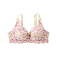 カラフルパレットフルカップブラジャー（アザレアフラワー柄）（日本製レース）