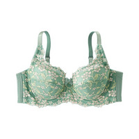 脇高編レースフルカップブラジャー（わすれな草柄）（日本製レース）（トリンプ）（n，FULLRE）