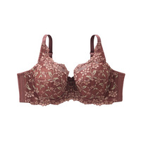 脇高編レースフルカップブラジャー（わすれな草柄）（日本製レース）（トリンプ）（n，FULLRE）