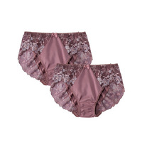 カラフルパレットコーディネートショーツ2枚組（アザレアフラワー柄）（日本製レース）