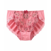【新色ルビーピンク入荷】やや深ばき丈ペアショーツ（チューリップ柄）（トリンプ）（n，FULLRE）