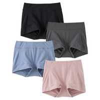 テンセルＴＭ繊維・綿混ストレッチお腹・脚口らくちん深ばき丈ボックスショーツ４枚組