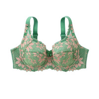 カラフルパレットフルカップブラジャー（クレマチスフラワー柄）（日本製レース）