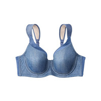 スマイルランド理想のデニムプリントブラジャー（空気が通るモールドカップ＋ホック付）