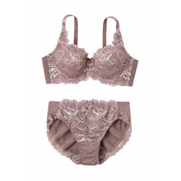 フルカップブラジャーショーツセット（大花エレガントレース）（トリンプ）（n，FULLRE）