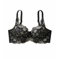 脇高フルカップブラジャー（チューリップ柄）（日本製レース）（トリンプ）（n，FULLRE）