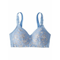 小花ノンワイヤー安定ブラジャー（2色レースは日本製）