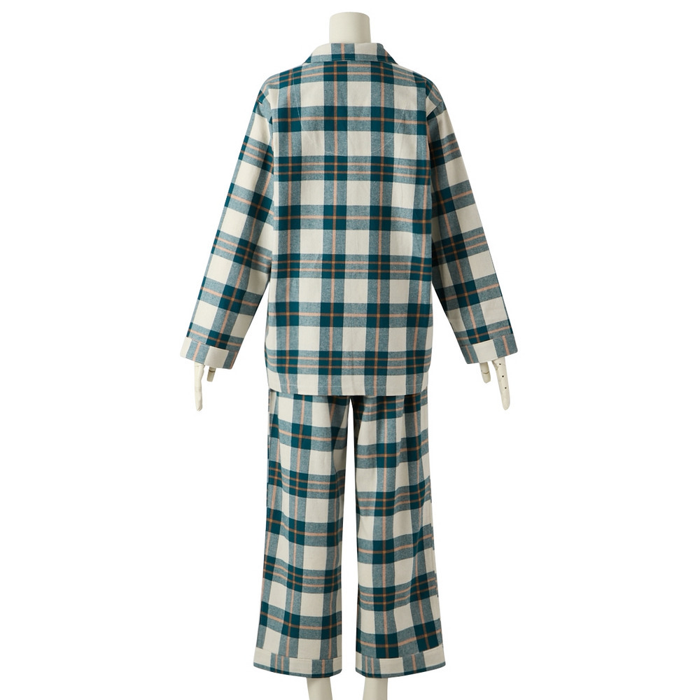 綿100%ネル前開きパジャマ14