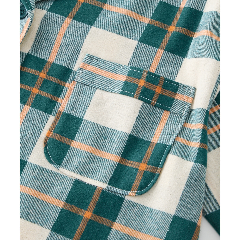 綿100%ネル前開きパジャマ18