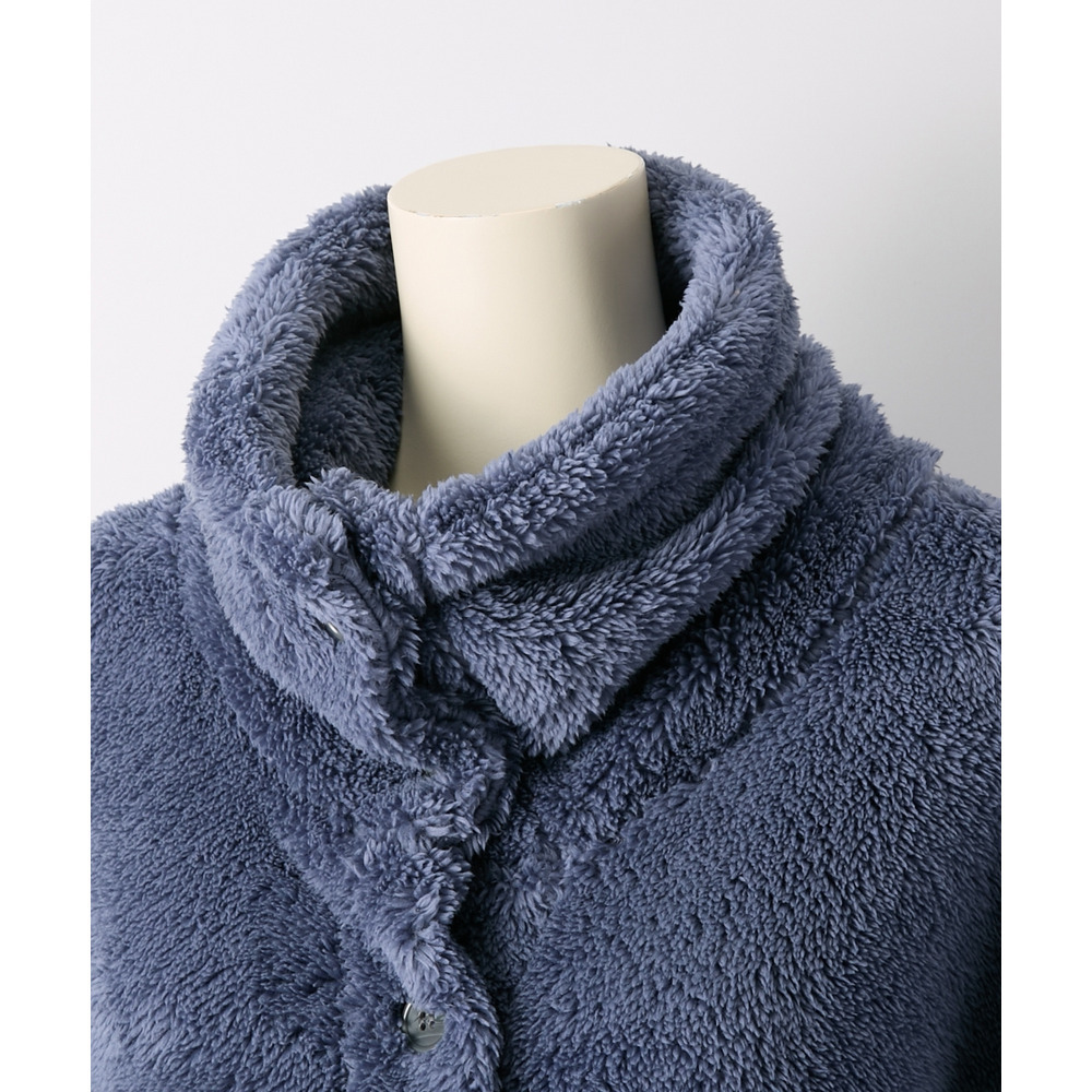 ふわぬくマイクロファー首あったか前開きルームガウン28