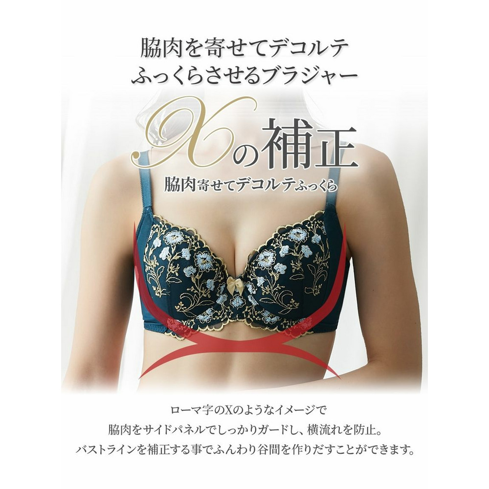 スリムパネルカップキレイなシルエットつくるブラジャー（Xの補正）（トリンプ）2