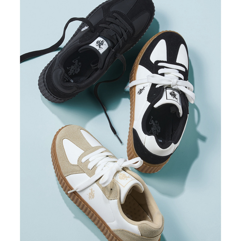【ゆったり幅広】U.S. POLO ASSN.(ユーエスポロアッスン)レースアップスニーカー(ワイズ4E)21