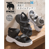 moz　厚底クロスベルトスポーツサンダル（ワイズ3E)
