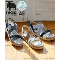 【ゆったり幅広】moz（モズ）軽量ゴムストラップサンダル（ワイズ4E）