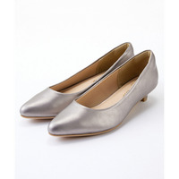 【ゆったり幅広】ポインテッドトゥローヒールパンプス（ワイズ４Ｅ）