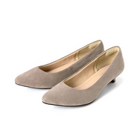 【ゆったり幅広】ポインテッドトゥローヒールパンプス（ワイズ４Ｅ）