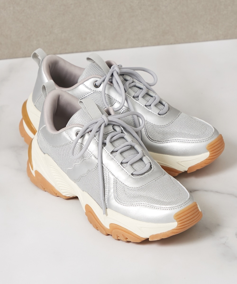【ゆったり幅広】えんどぅーコラボ商品　la farfa SHOES（ラファーファシューズ）レースアップスニーカー（ワイズ4E）