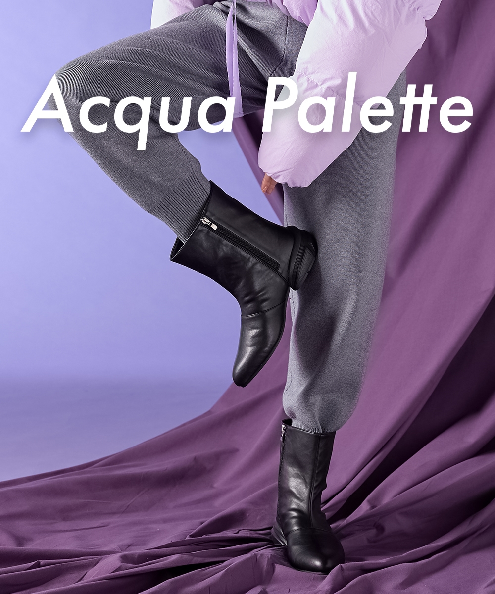 ワイドシャフトショートブーツ（ワイズ４E）ACQUA PALETTE（アクアパレット）