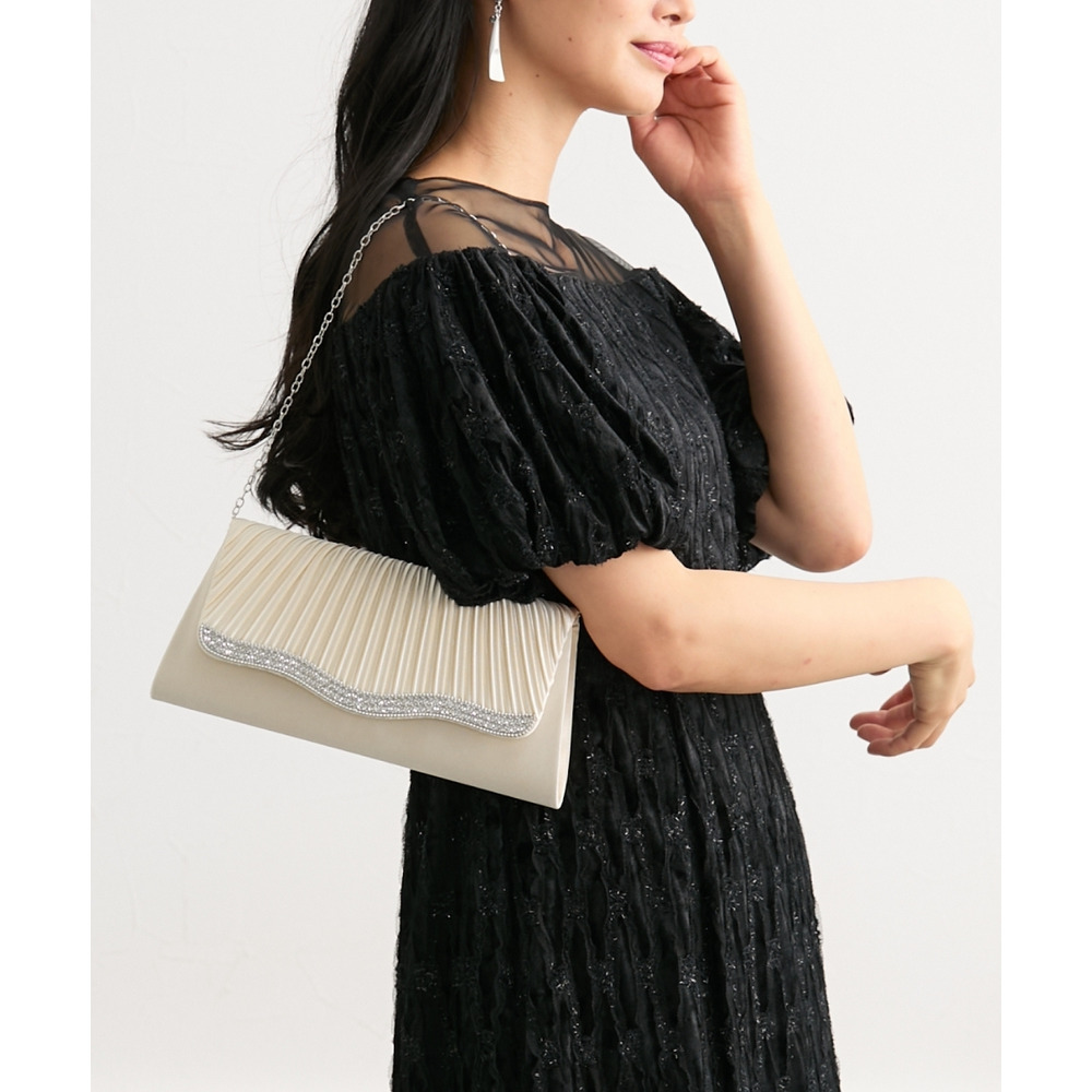 【結婚式バッグ】プリーツデザイン3WAYパーティバッグ12