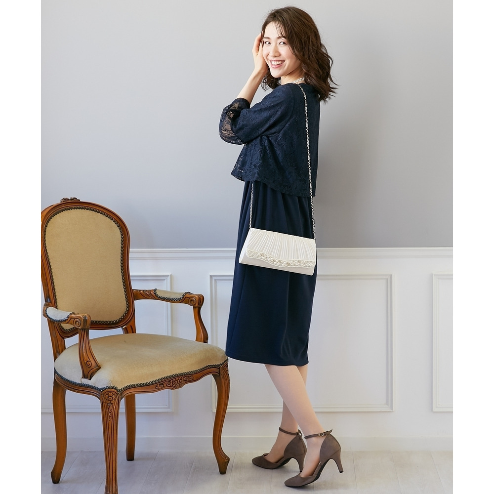 【結婚式バッグ】プリーツデザイン3WAYパーティバッグ8