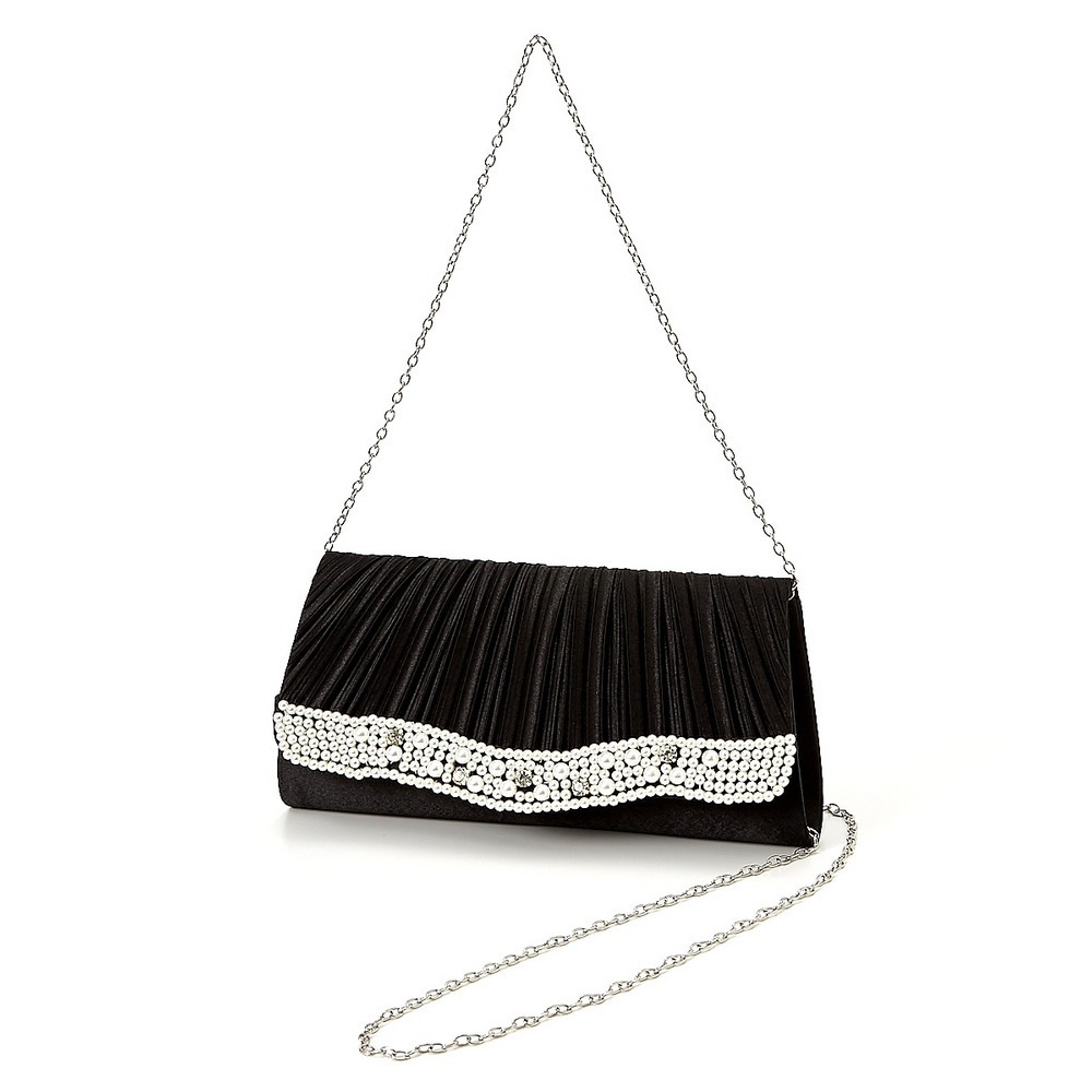 【結婚式バッグ】プリーツデザイン3WAYパーティバッグ1