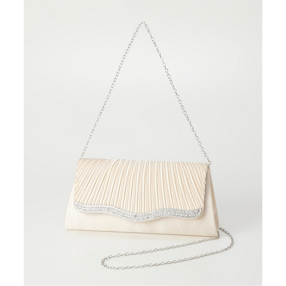 【結婚式バッグ】プリーツデザイン3WAYパーティバッグ1