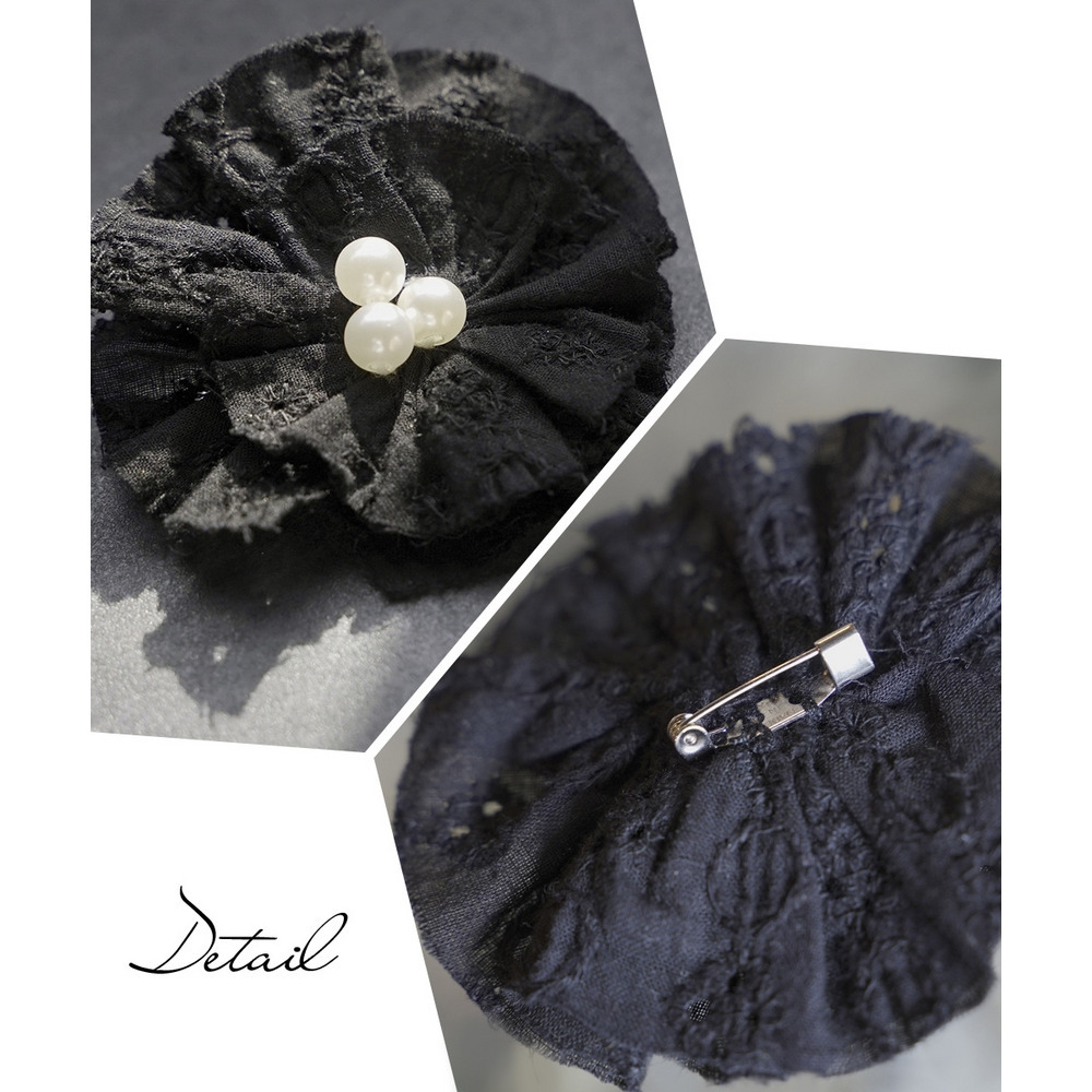 【入学式・卒業式・フォーマル】ナチュラルレースコサージュ〔Neina〕2