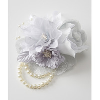 取り外しパール調チャーム付2WAYコサージュ