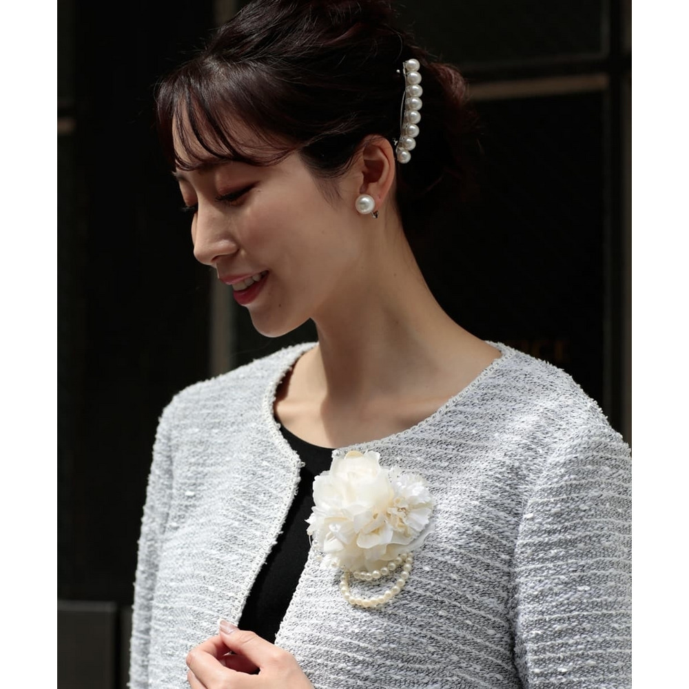 取り外しパール調チャーム付2WAYコサージュ13