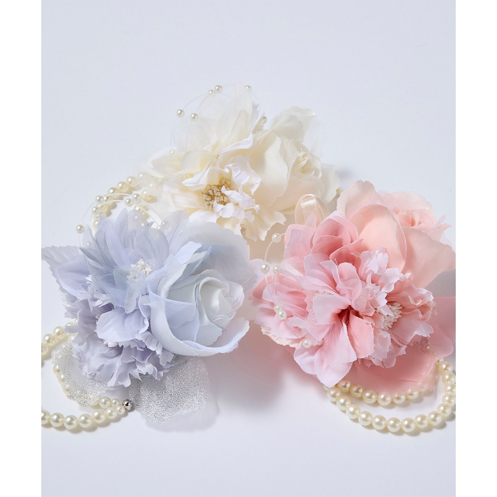 取り外しパール調チャーム付2WAYコサージュ15