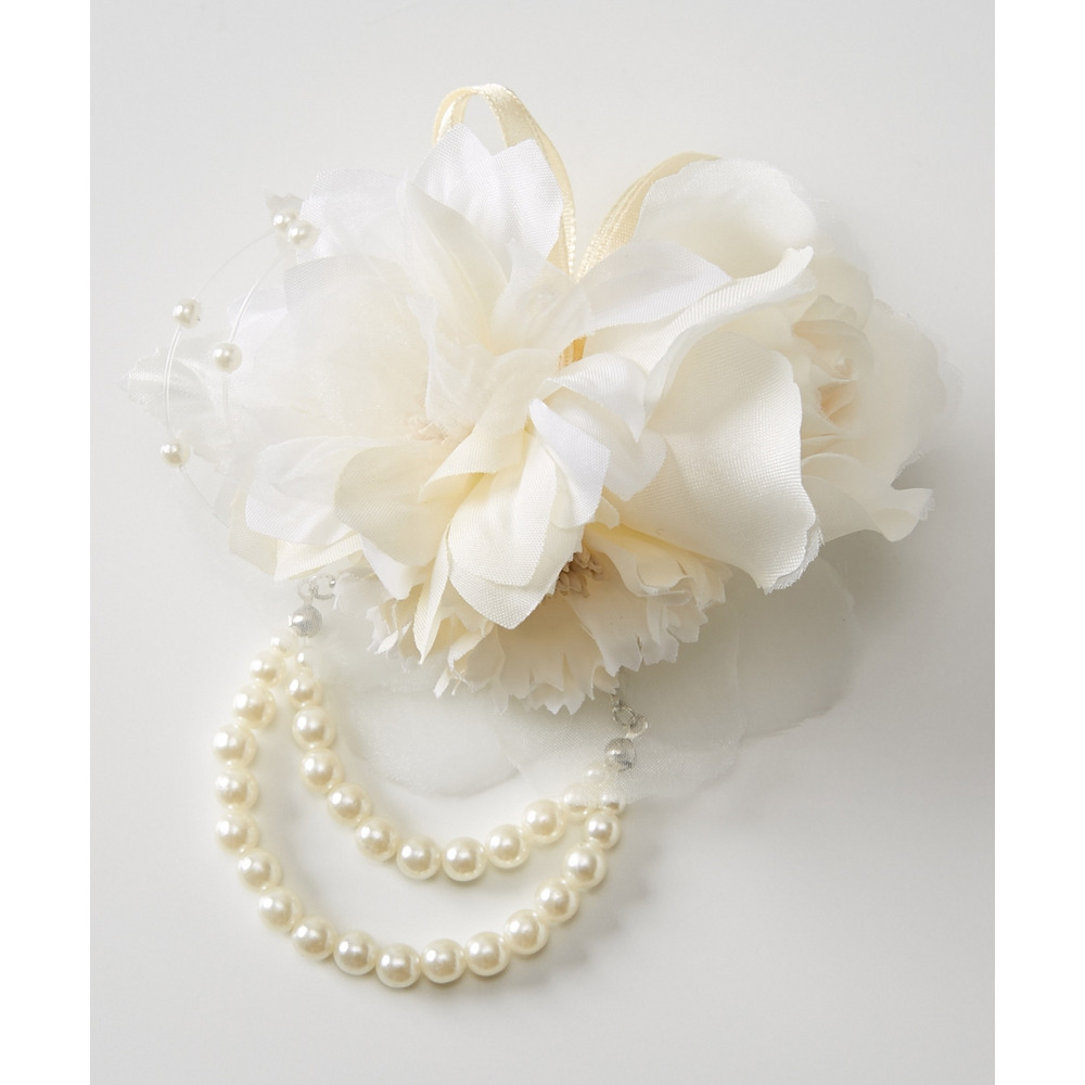 取り外しパール調チャーム付2WAYコサージュ1