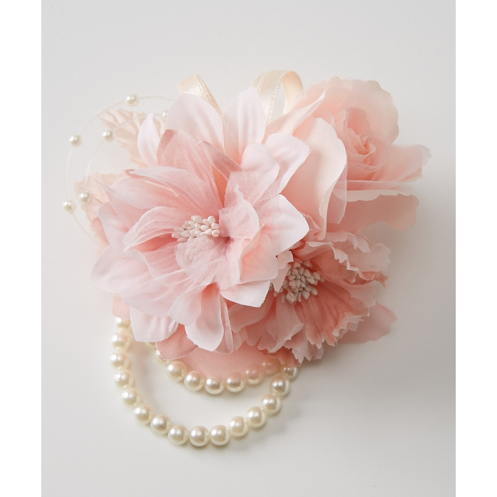 取り外しパール調チャーム付2WAYコサージュ1