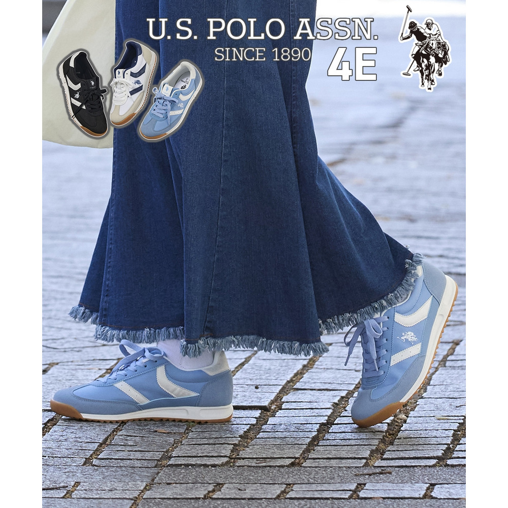 【ゆったり幅広】U.S. POLO ASSN.（ユーエスポロアッスン）カジュアルスニーカー（ワイズ４E）