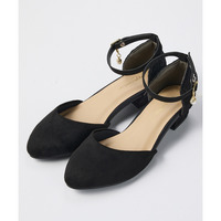 【ゆったり幅広】パール調チャーム付セパレートパンプス(ワイズ4E)