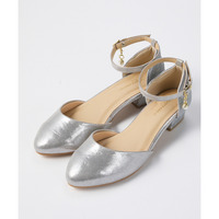 【ゆったり幅広】パール調チャーム付セパレートパンプス（ワイズ４Ｅ）