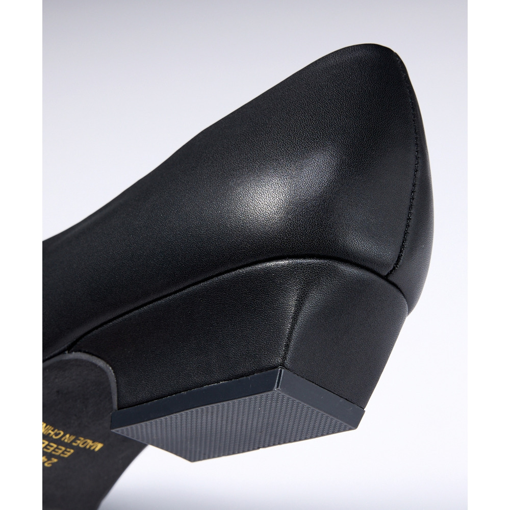 【ゆったり幅広】スクエアトゥローヒールパンプス(ワイズ4E)ACQUA PALETTE(アクアパレット)23