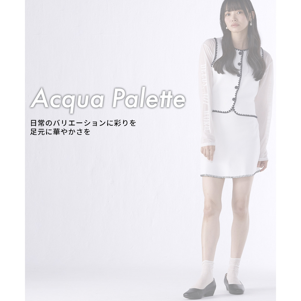 【ゆったり幅広】スクエアトゥローヒールパンプス(ワイズ4E)ACQUA PALETTE(アクアパレット)3
